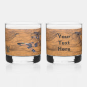 Israëlische superbendes over de woestijn whisky glas (Voorkant)