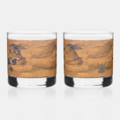 Israëlische superbendes over de woestijn whisky glas (Links)