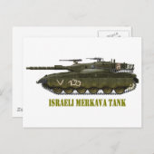 ISRAËLISCHE TANK MERKAVA BRIEFKAART (Voorkant / Achterkant)