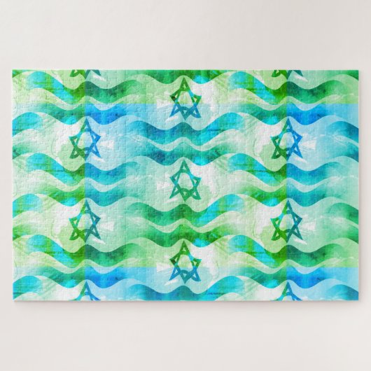 Israëlische vlag 1014 stuks legpuzzel (Horizontaal)