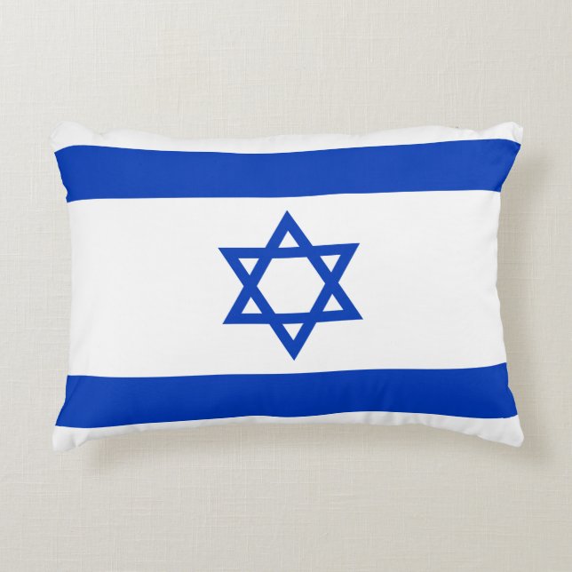 Israëlische vlag accent kussen (Voorkant)