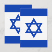 Israëlische vlag bedankkaart (Voorkant / Achterkant)
