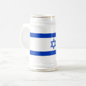 Israëlische vlag bierpul (Voorkant links)