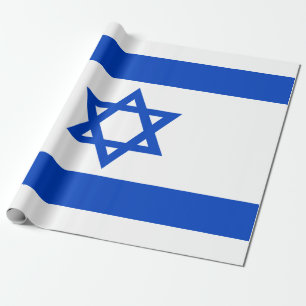 Israëlische vlag blauwe ster van David Cadeaupapier