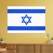 Israëlische vlag blauwe ster van David Canvas Afdruk (Insitu (Woonkamer))