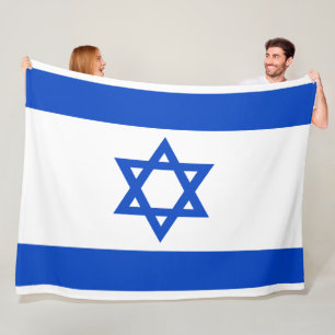Israëlische vlag blauwe ster van David Fleece Deken