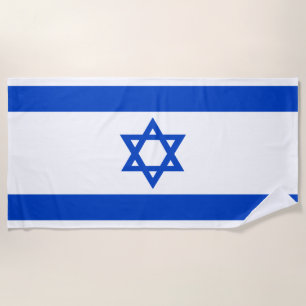 Israëlische vlag blauwe ster van David Strandlaken