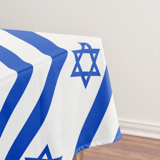 Israëlische vlag blauwe ster van David Tafelkleed (Voorbeeld)