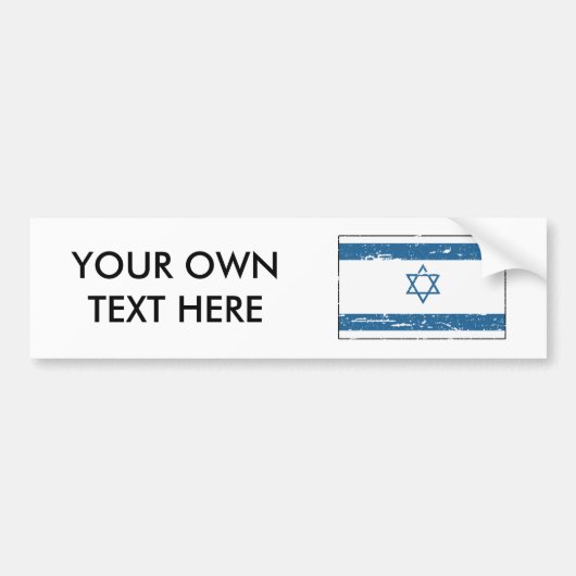  Israëlische vlag Bumpersticker (Voorkant)