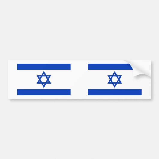 Israëlische vlag bumpersticker (Voorkant)