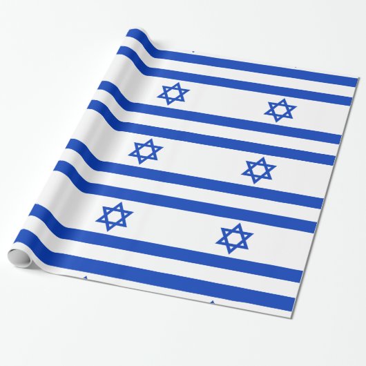 Israëlische vlag cadeaupapier (Uitgerold)