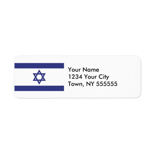 Israëlische vlag etiket (Voorkant)