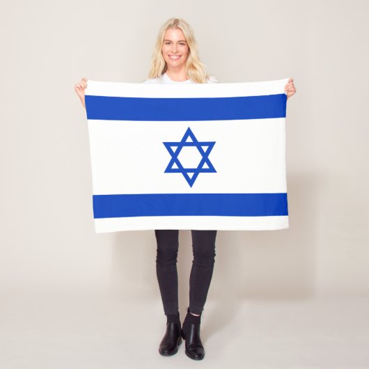 Israëlische vlag fleece deken (In situ)