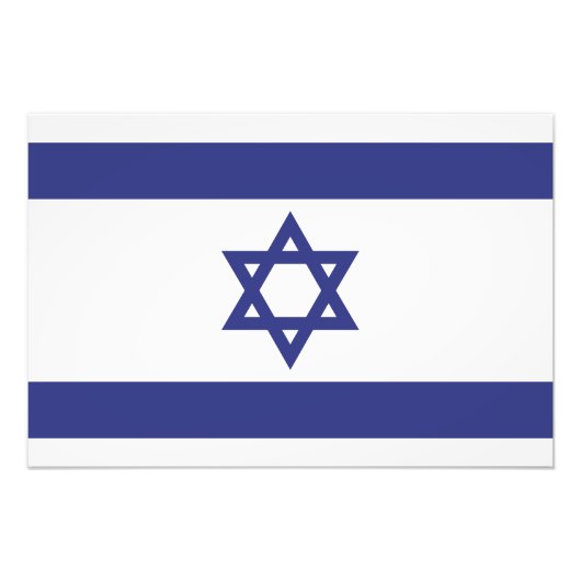 Israëlische vlag foto afdruk (Voorkant)