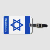 Israëlische vlag gepersonaliseerd bagagelabel (Voorkant (horizontaal))