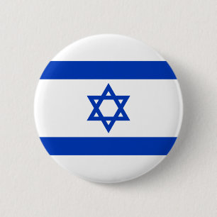 Israëlische vlag (Israël) Ronde Button 5,7 Cm