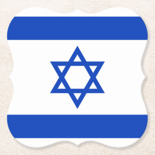 Israëlische vlag kartonnen onderzetters