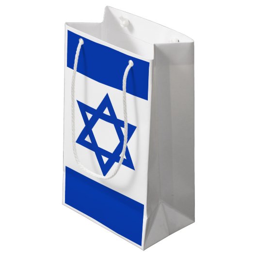 Israëlische vlag klein cadeauzakje (Voorkant Gekanteld)