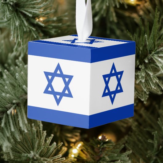 Israëlische vlag kubus ornament (Boom)
