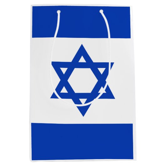 Israëlische vlag medium cadeauzakje (Voorkant)