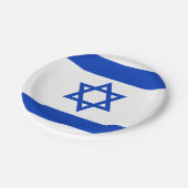 Israëlische vlag papieren bordje (Gekanteld)