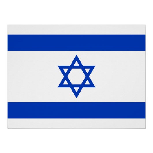 Israëlische vlag perfect poster (Voorkant)