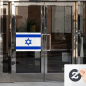 Israëlische vlag raamsticker (Kantoordeur)