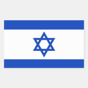 Israëlische vlag rechthoekige sticker