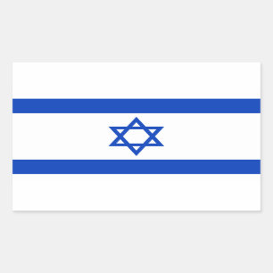 Israëlische vlag rechthoekige sticker