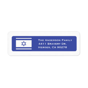 Israëlische Vlag Retouradreslabels Etiket