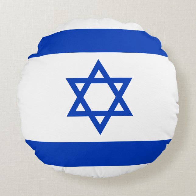 Israëlische vlag rond kussen (Voorkant)