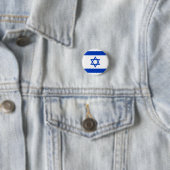Israëlische vlag ronde button 3,2 cm (In situ)