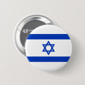Israëlische vlag ronde button 5,7 cm (Voorkant /achterkant)