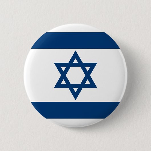 Israëlische vlag ronde button 5,7 cm (Voorkant)