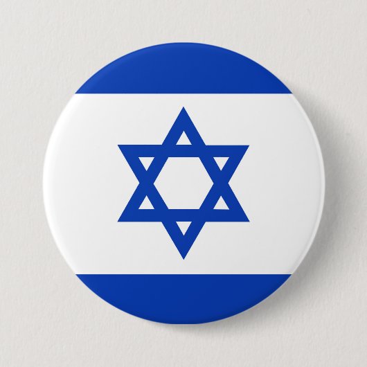 Israëlische vlag ronde button 7,6 cm (Voorkant)