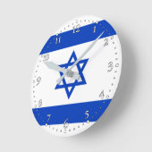 Israëlische vlag ronde klok (Hoek)