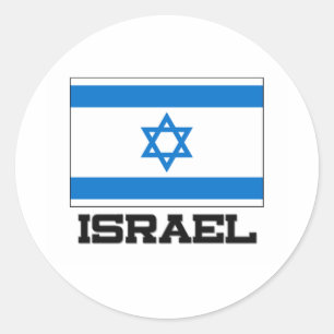 Israëlische vlag ronde sticker