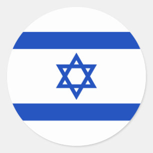 Israëlische vlag ronde sticker