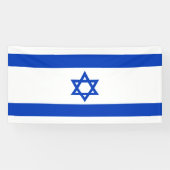 Israëlische vlag spandoek (Horizontaal)