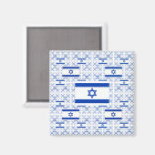 Israëlische vlag - ster van David - in lagen Magneet (Voorkant / Achterkant)