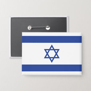 Israëlische vlag, ster van David Judaism Jewish Button