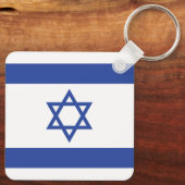 Israëlische vlag, ster van David Judaism Jewish Sleutelhanger (Achterkant)