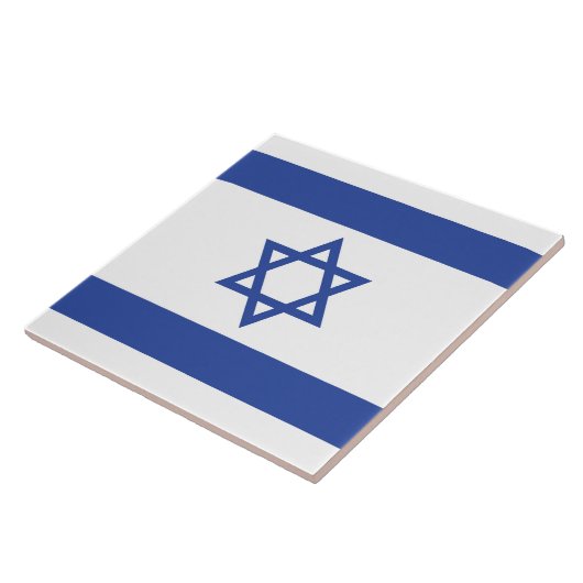 Israëlische vlag, ster van David Judaism Jewish Tegeltje (Zijkant)