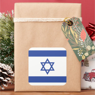 Israëlische vlag, ster van David Judaism Jewish Vierkante Sticker