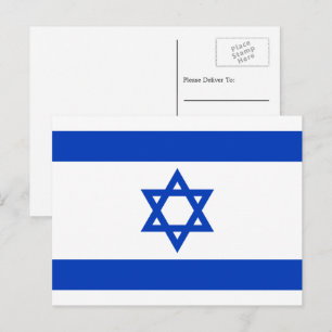 Israëlische vlag, vlag Israël Briefkaart