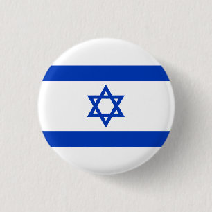 Israëlische vlag, vlag Israël Ronde Button 3,2 Cm