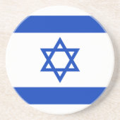 Israëlische vlag zandsteen onderzetter (Voorkant)