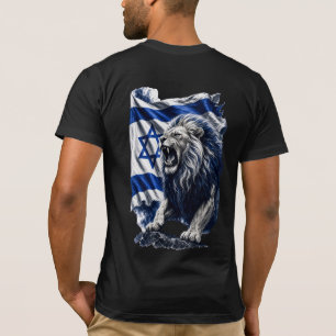 Israëlitische Vlag Brullende Leeuw Patriottisch  T-shirt