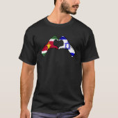 Isreal Suriname Flag Isreali Surinamese Heart_1 T-shirt (Voorkant)