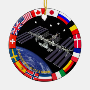 ISS-leden Composite Logo Keramisch Ornament